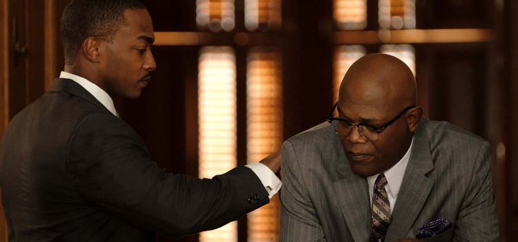 Review: 'The Banker,' starring Anthony Mackie and Samuel L. Jackson, eventually earns its keep